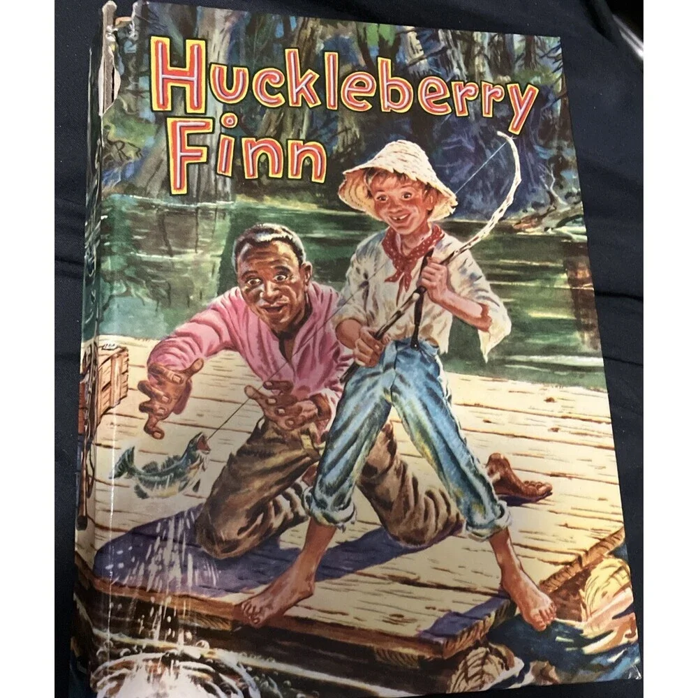 Mark Twain Vintage 1955 Adventures of Huckleberry Finn Book -Whitman Publishing-